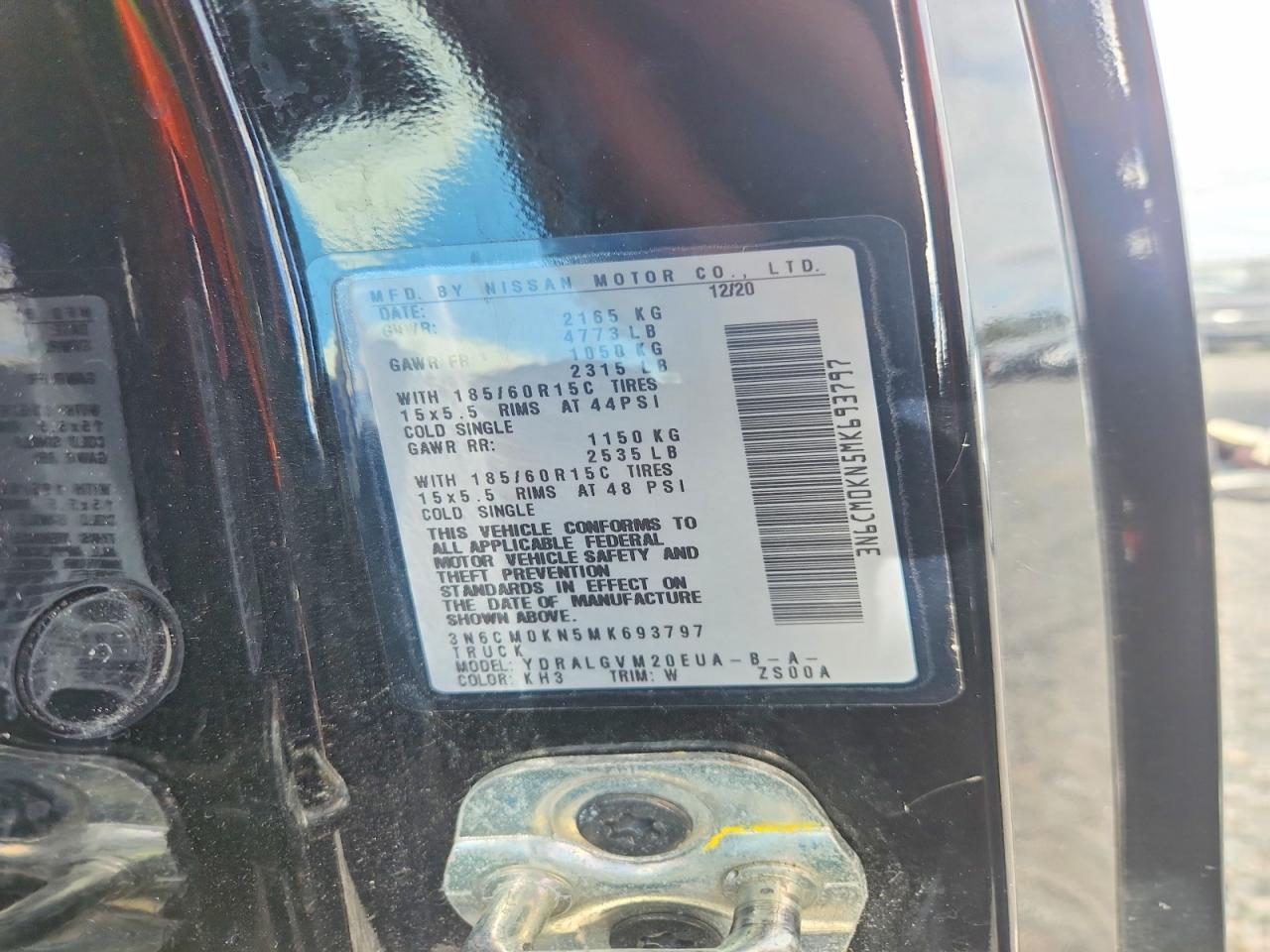 2021 Nissan NV200 SV Utility / Service Van