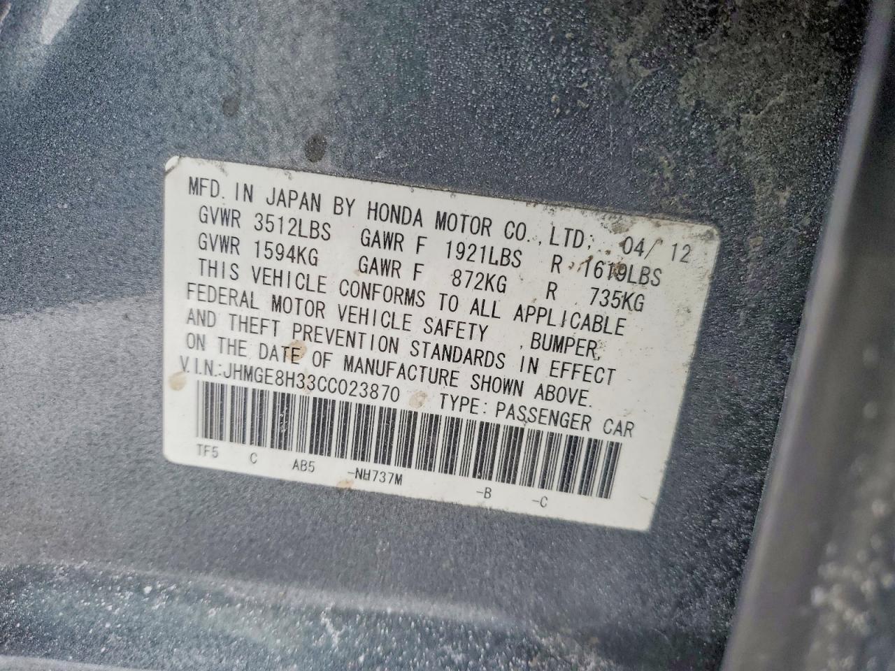2012 Honda FIT
