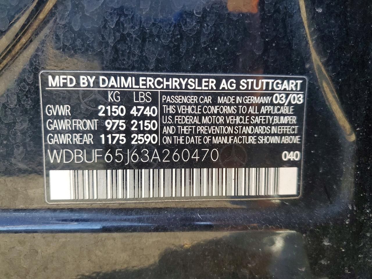 2003 Mercedes-Benz E 320