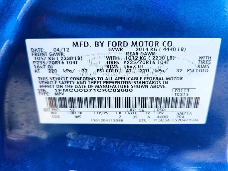 2012 Ford Escape xlt