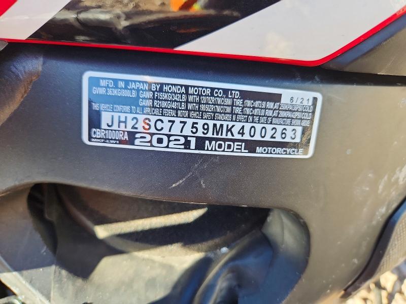 2021 Honda CBR1000 RA