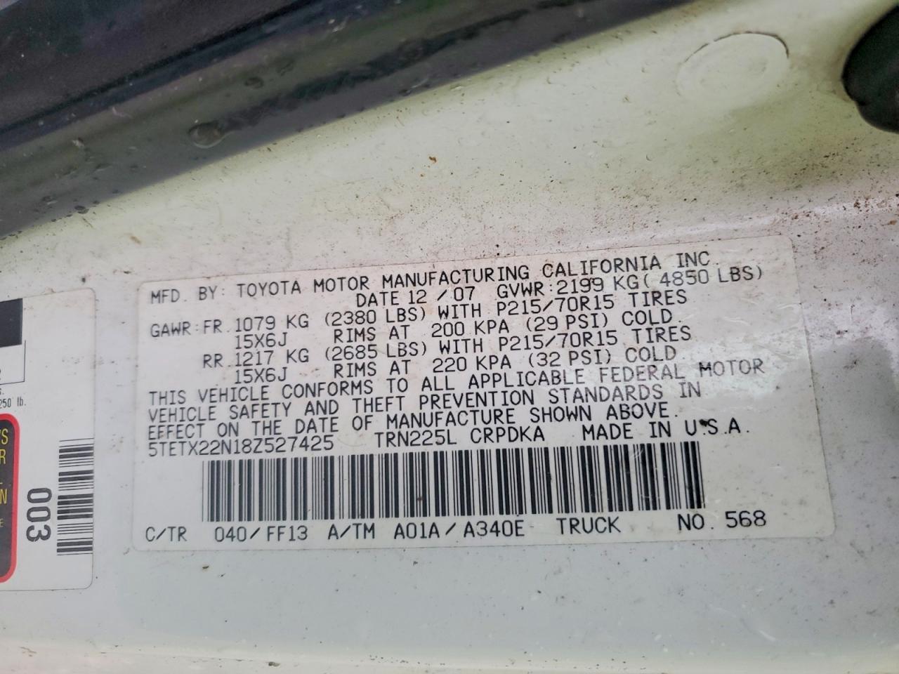 2008 Toyota Tacoma Base