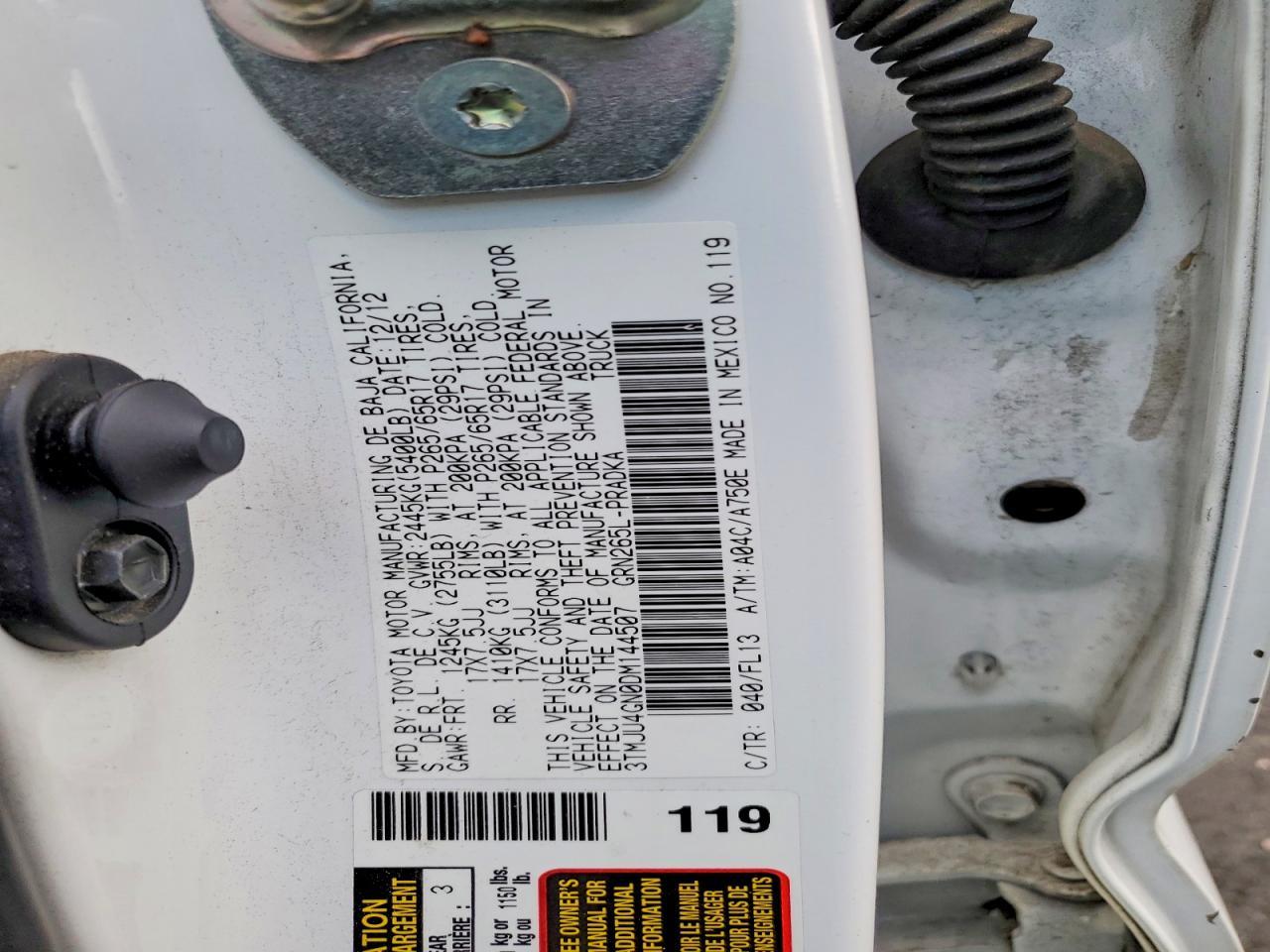 2013 Toyota Tacoma Prerunner V6