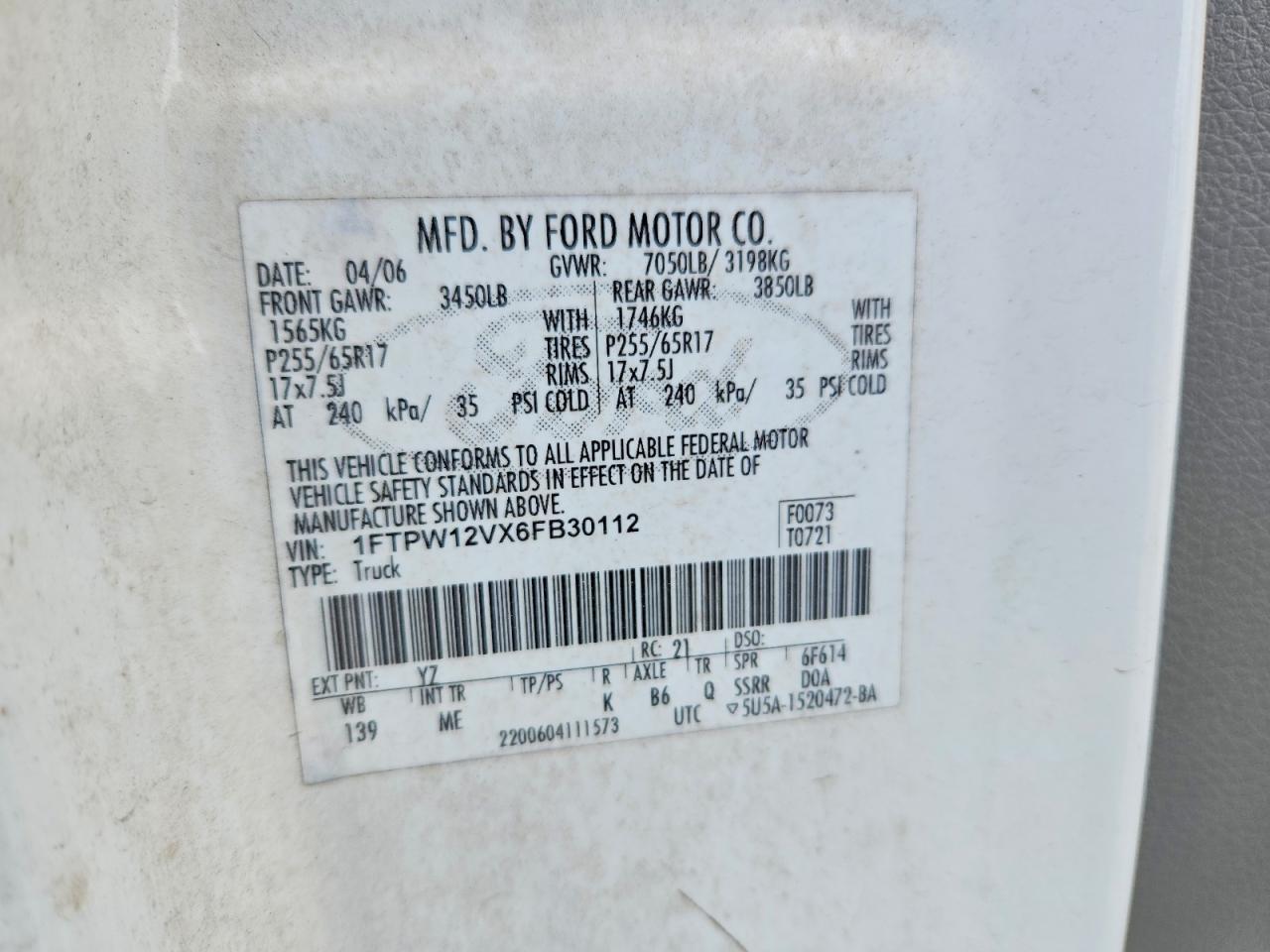 2006 Ford F150 Supercrew