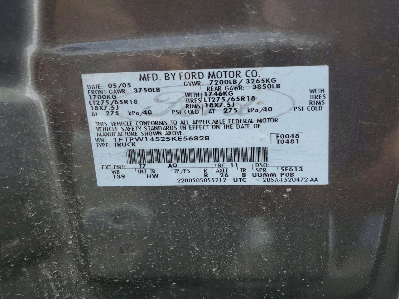 2005 Ford F150 Supercrew