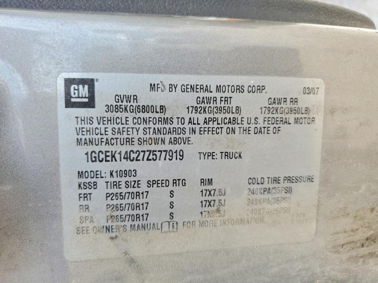2007 Chevrolet Silverado K1500