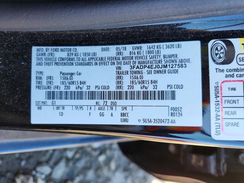 2018 Ford Fiesta se