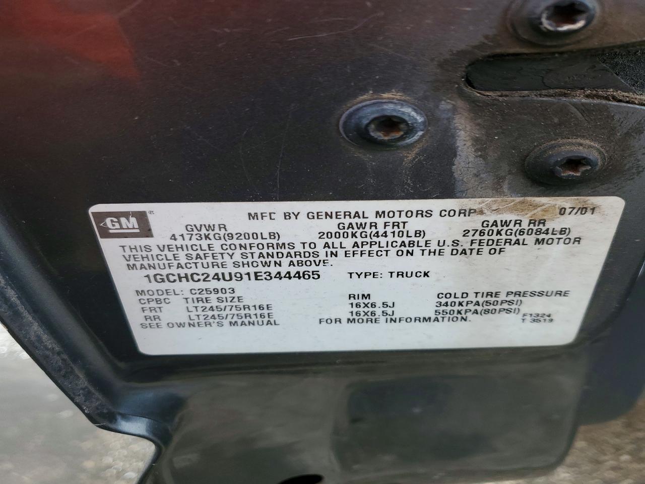 2001 Chevrolet Silverado C2500 Heavy Duty