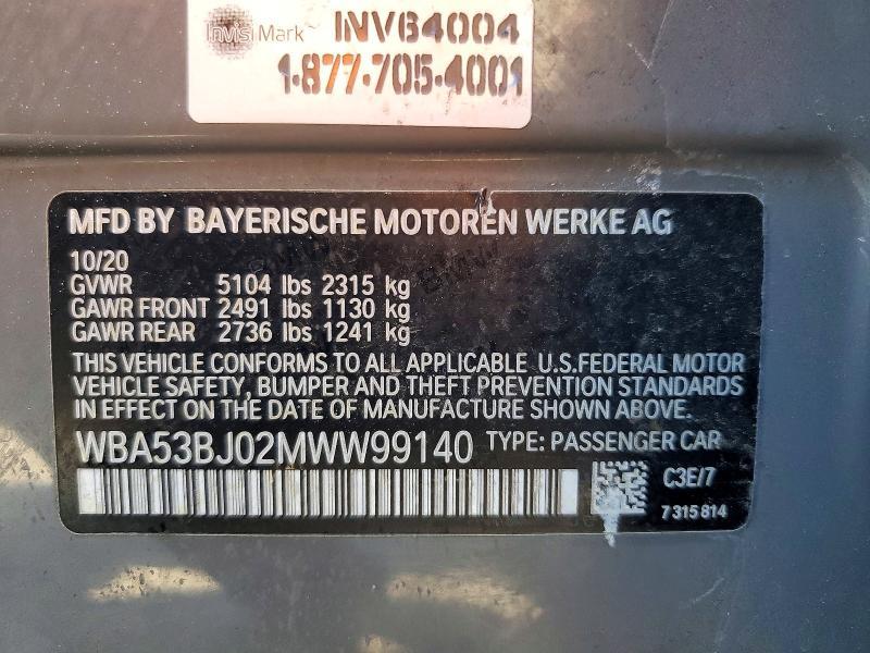 2021 BMW 540 i