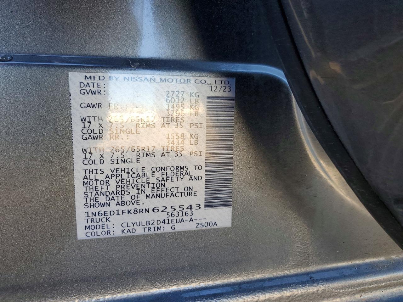 2024 Nissan Frontier SV