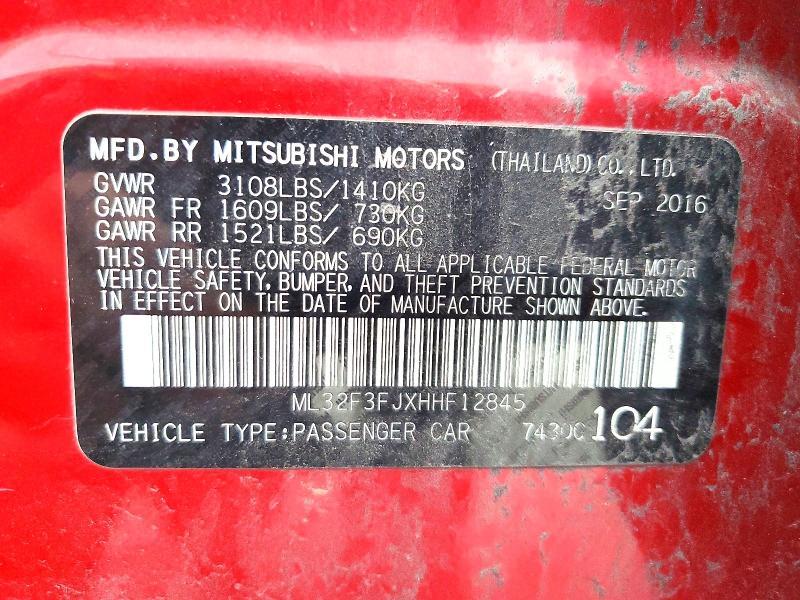 2017 Mitsubishi Mirage G4 es