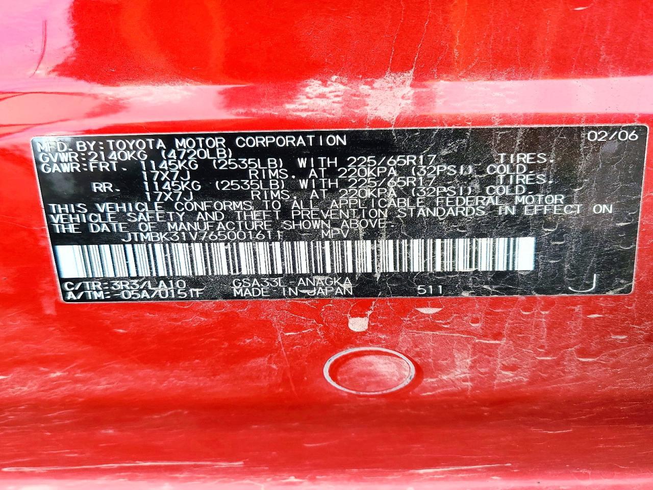 2006 Toyota Rav4 Limited