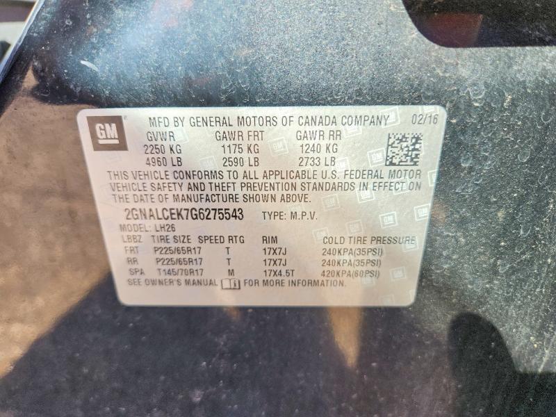 2016 Chevrolet Equinox lt