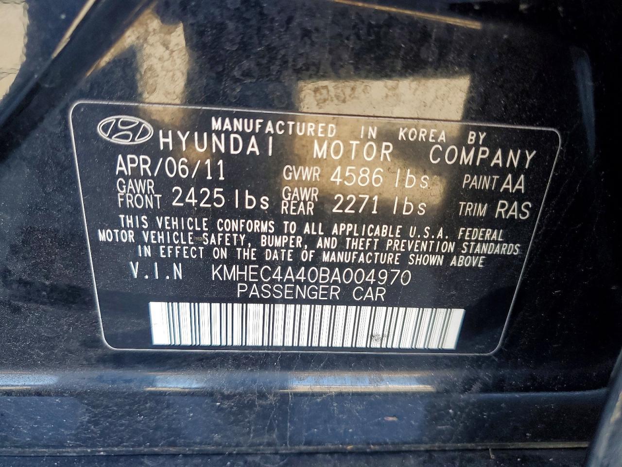 2011 Hyundai Sonata Hybrid Base