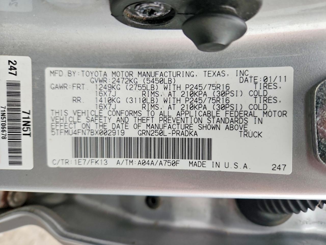 2011 Toyota Tacoma V6