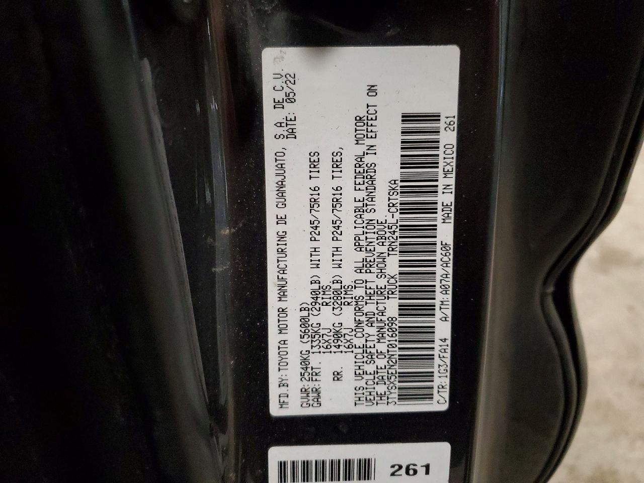 2022 Toyota Tacoma SR