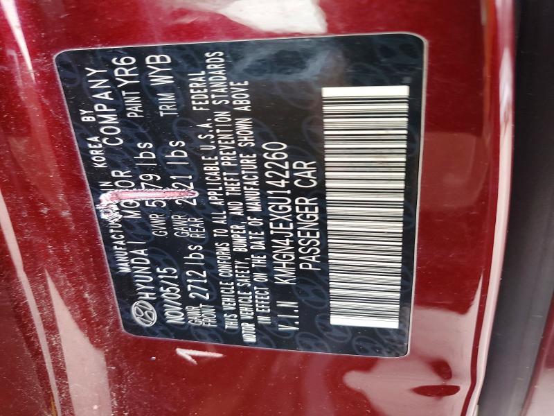 2016 Hyundai Genesis 3.8l