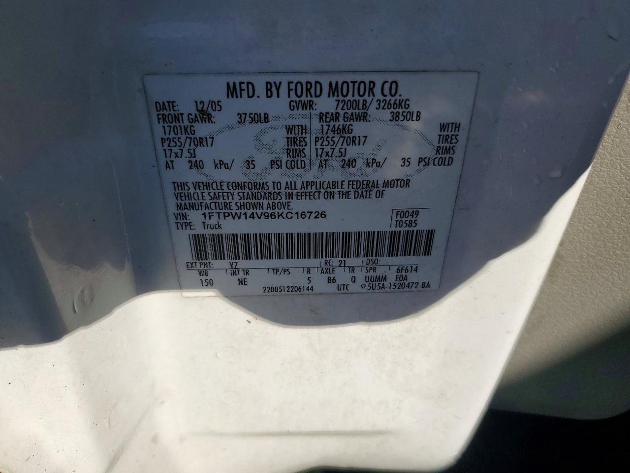 2006 Ford F150 Supercrew