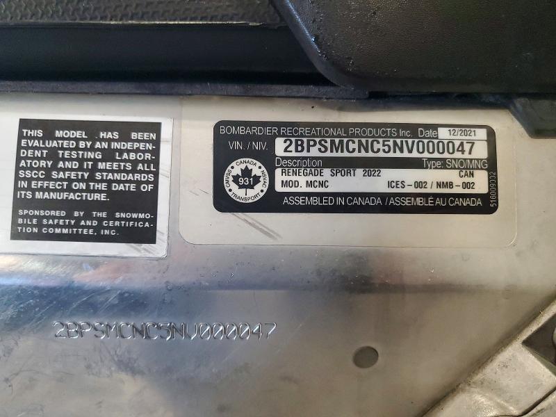 2022 Skidoo Snowmobile