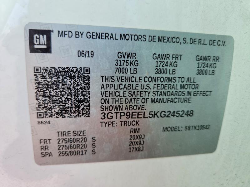2019 GMC Sierra K1500 AT4