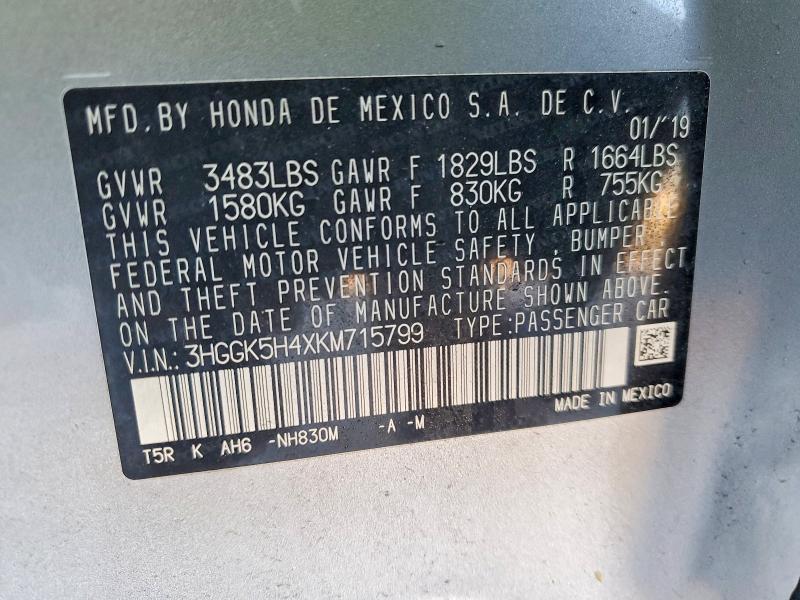 2019 Honda Fit lx