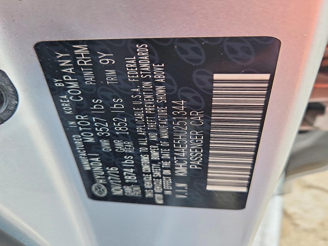 2017 Hyundai Accent Value Edition