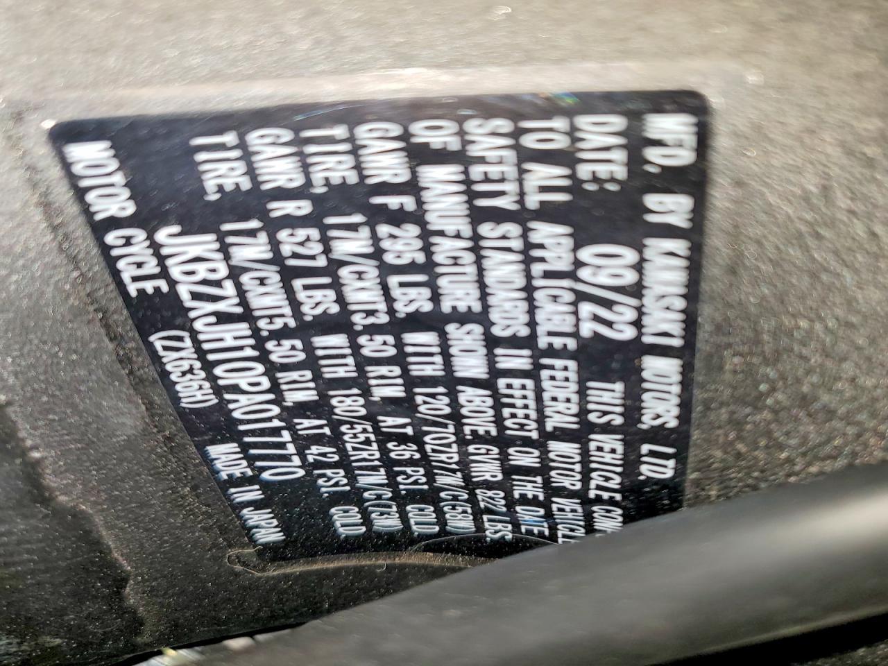 2023 Kawasaki ZX636 K