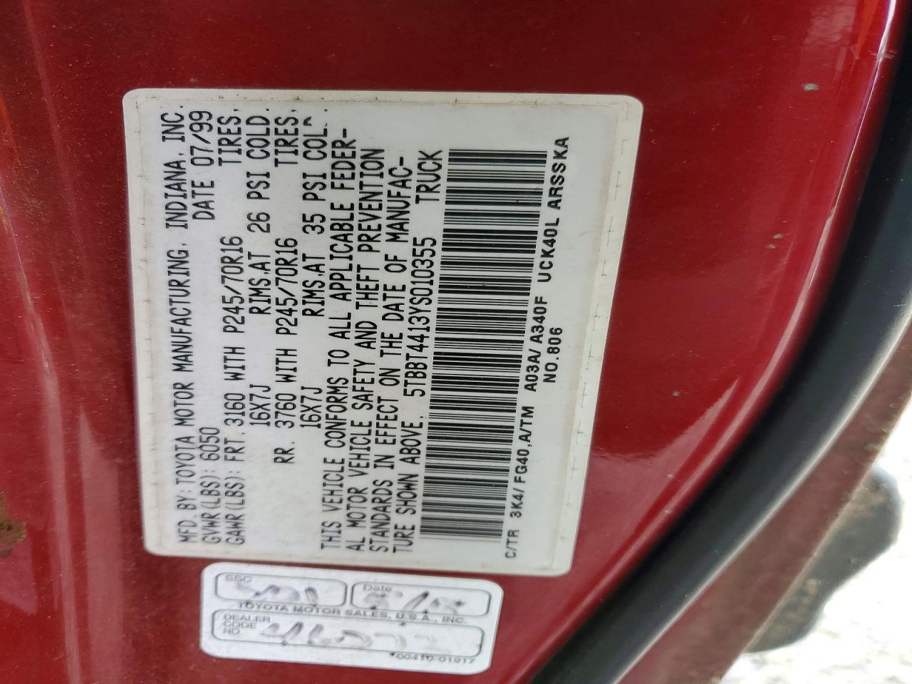 2000 Toyota Tundra SR5