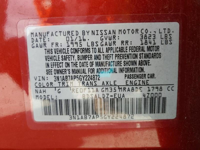 2016 Nissan Sentra sv