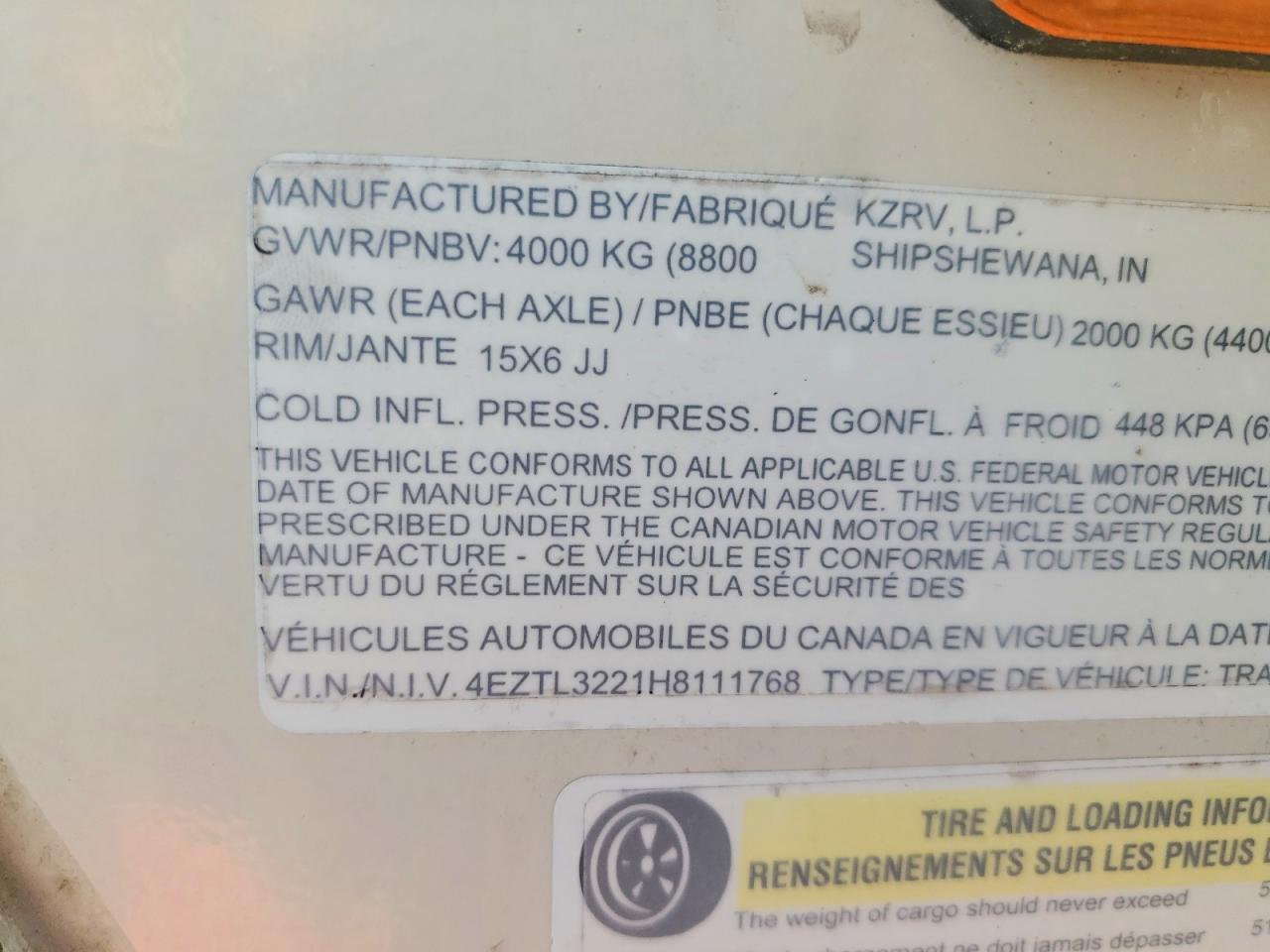 2017 Kz-Rv Connect Camper