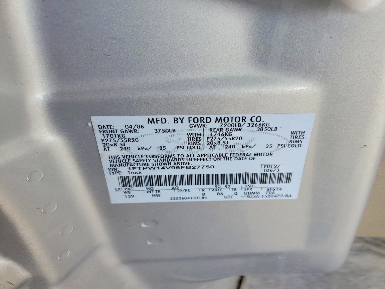 2006 Ford F150 Supercrew