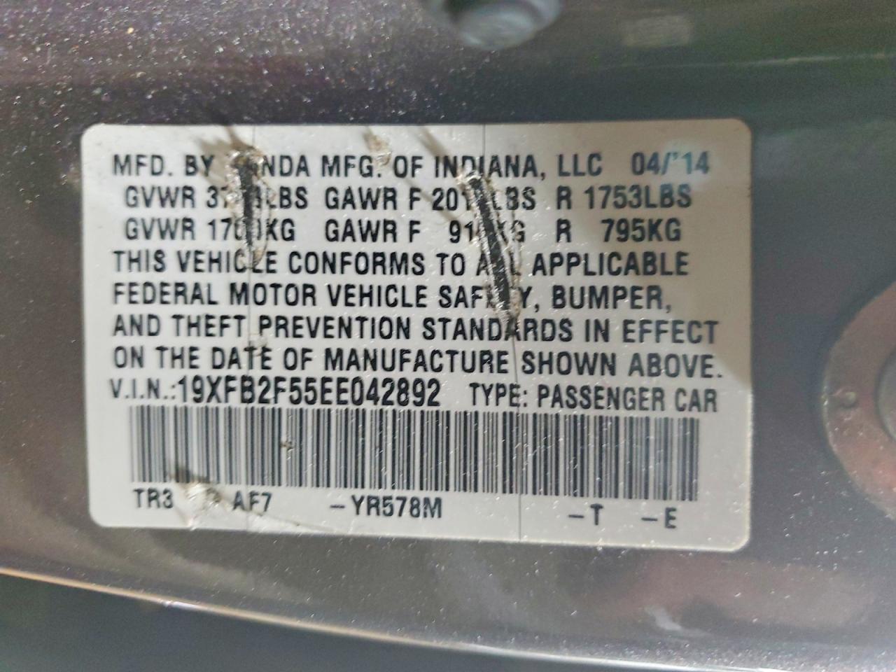 2014 Honda Civic lx