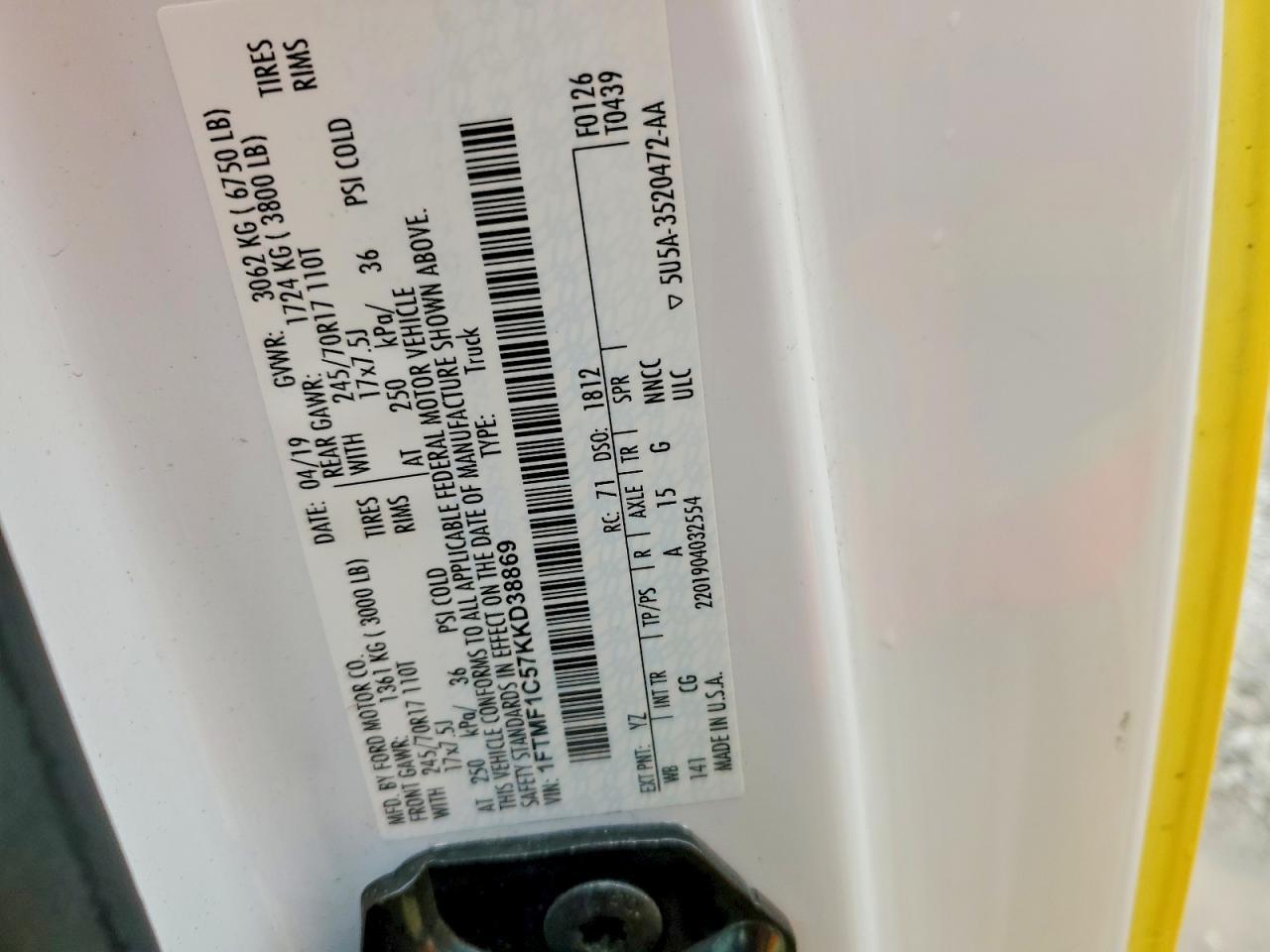2019 Ford F150