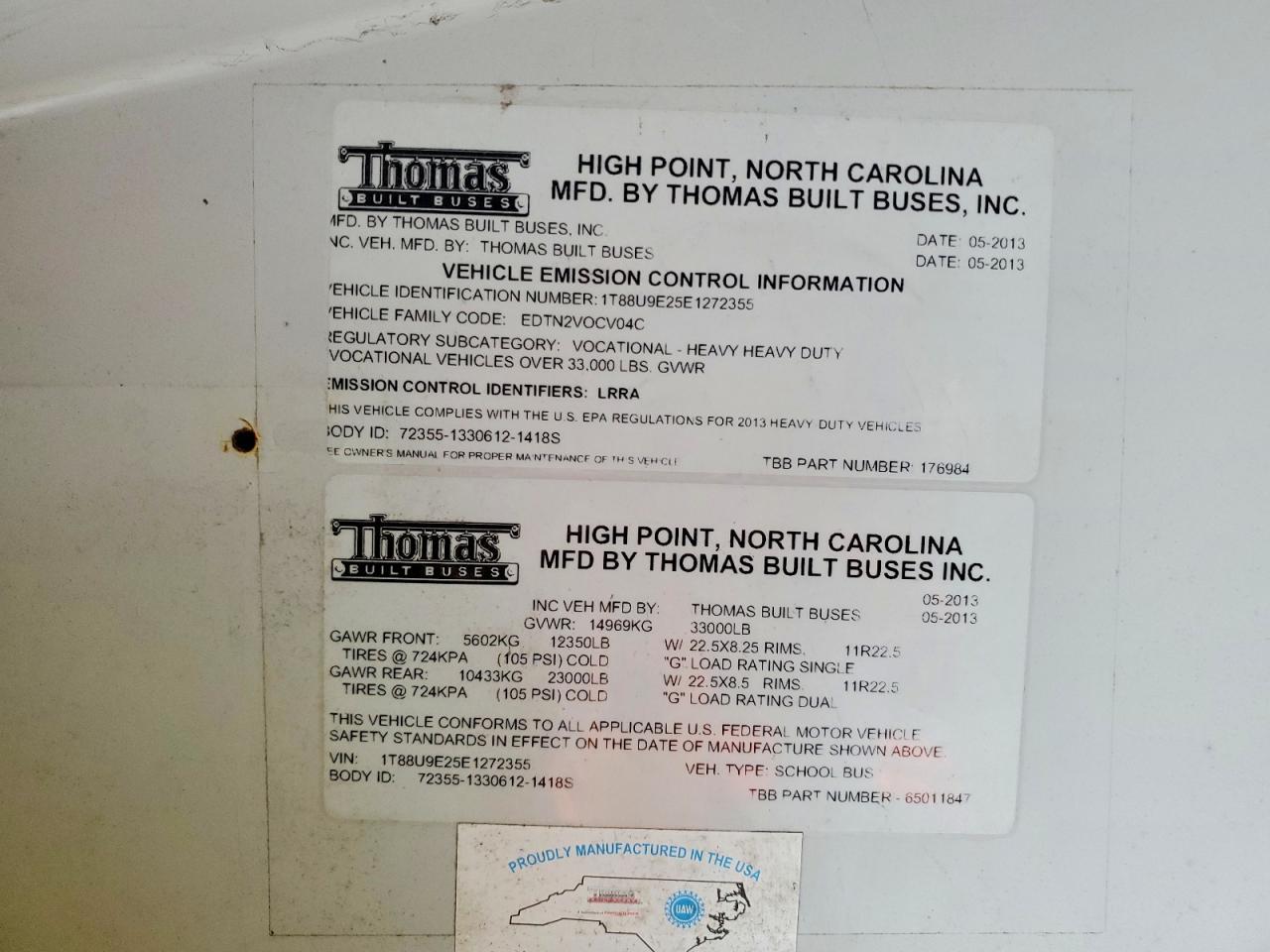 2014 Thomas School Bus