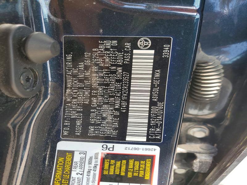 2012 Toyota Camry le