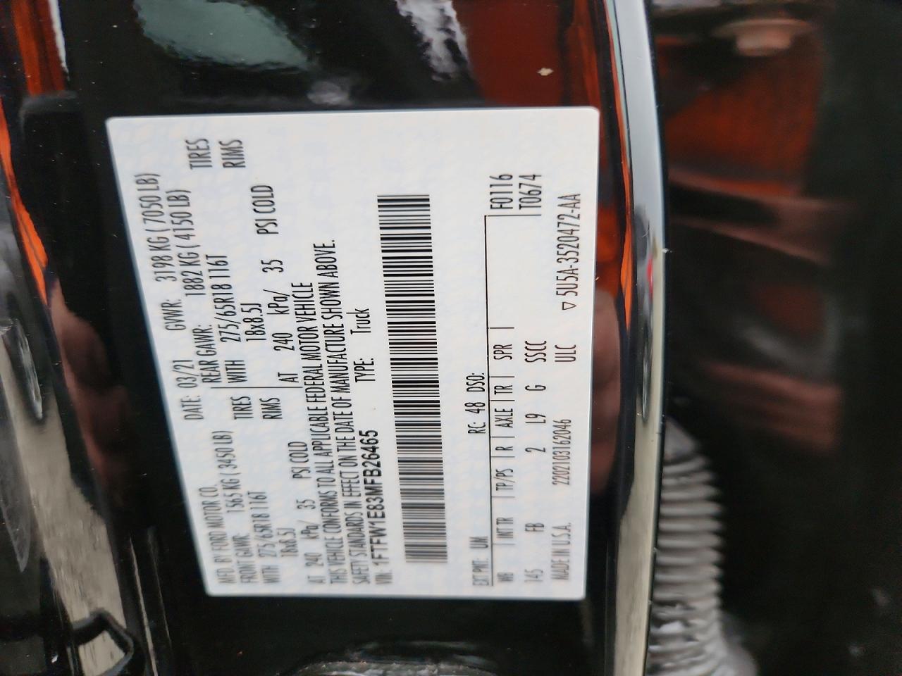 2021 Ford F150 Supercrew