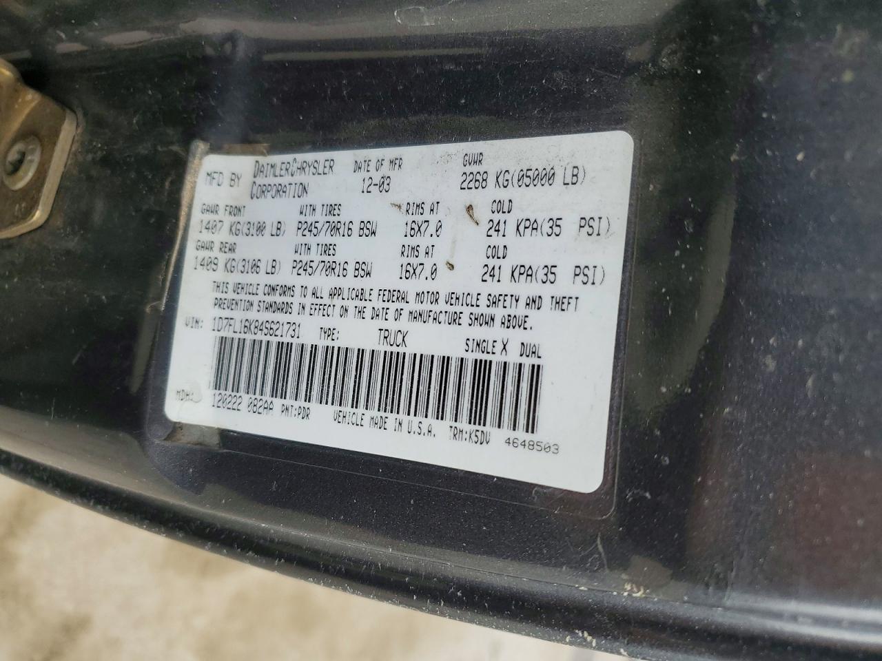 2004 Dodge Dakota SXT