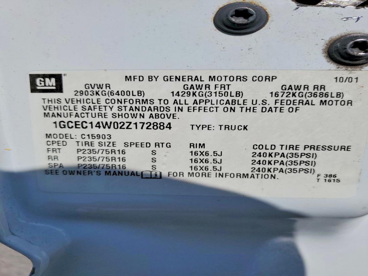 2002 Chevrolet Silverado C1500