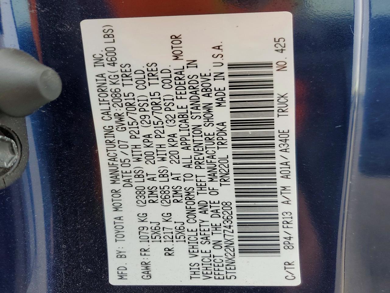 2007 Toyota Tacoma Base