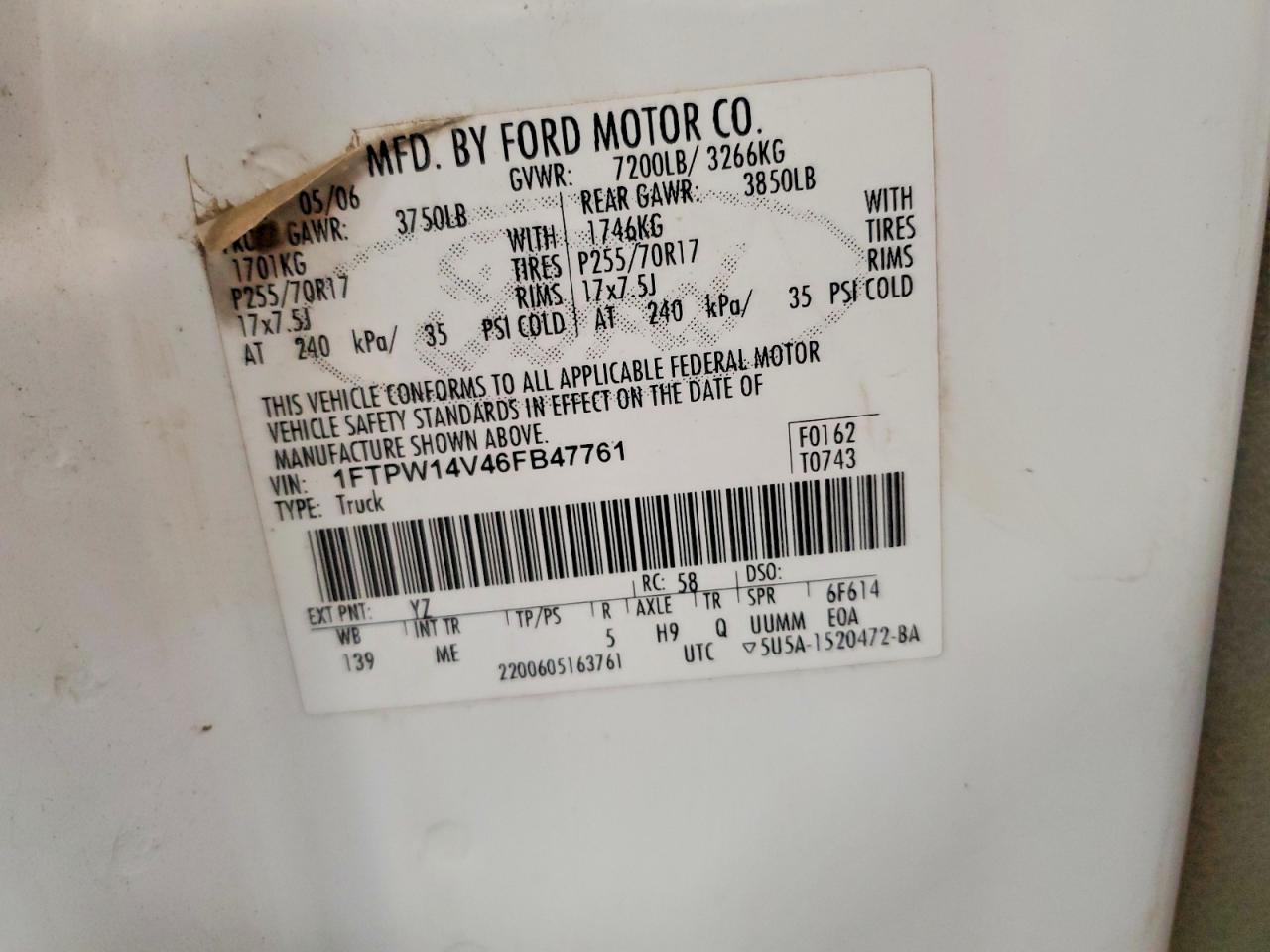 2006 Ford F150 Supercrew