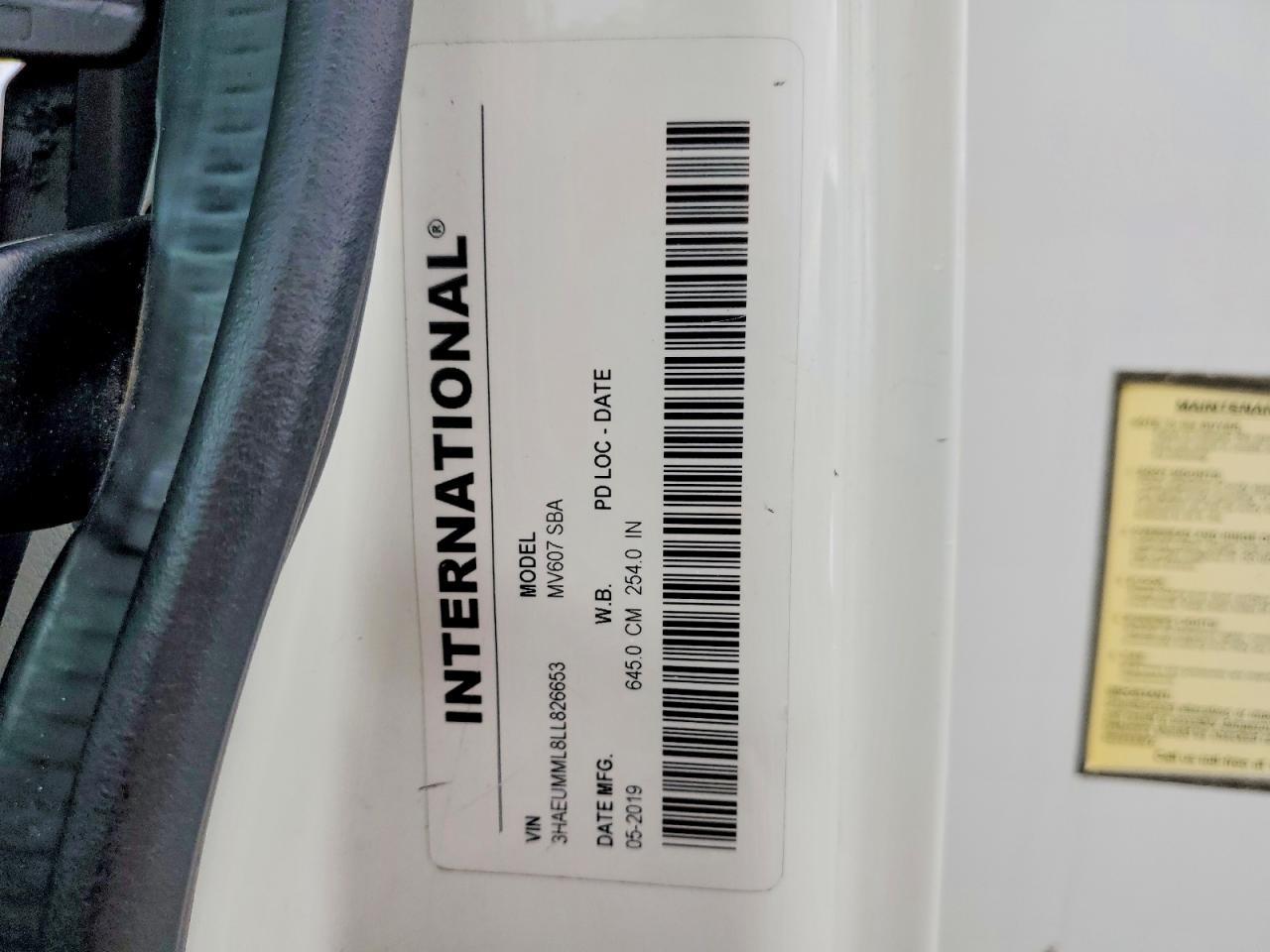 2020 International MV607 BOX Truck