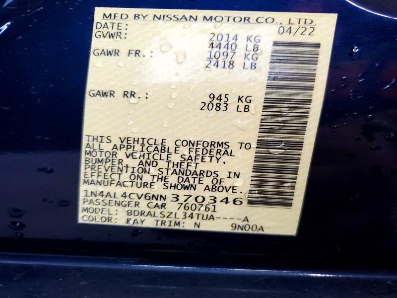 2022 Nissan Altima 2.0 sr