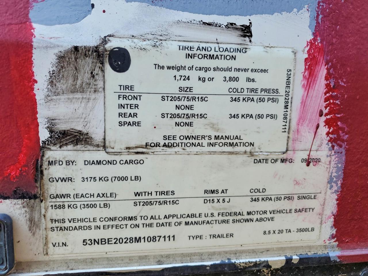 2021 Diamond Cargo 8.5X20TA  Enclosed Cargo Trailer