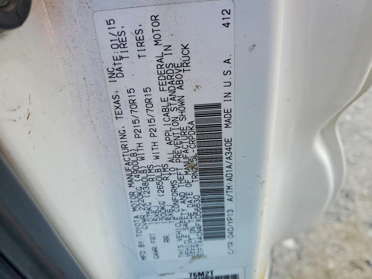 2015 Toyota Tacoma Base