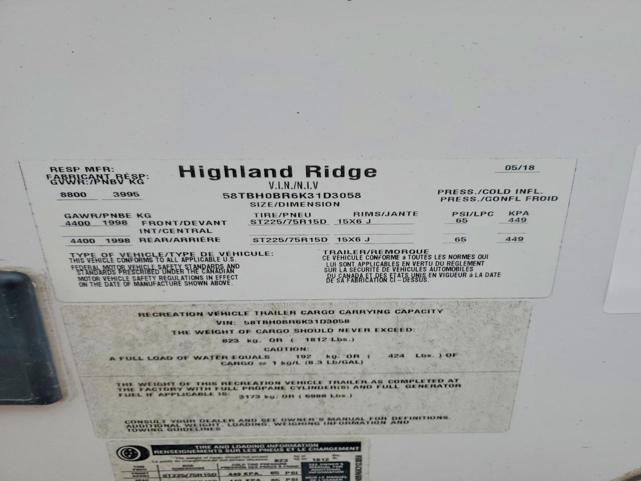 2019 Highland Ridge Mesa Ridge Camper