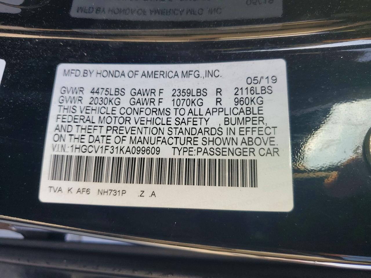 2019 Honda Accord Sport