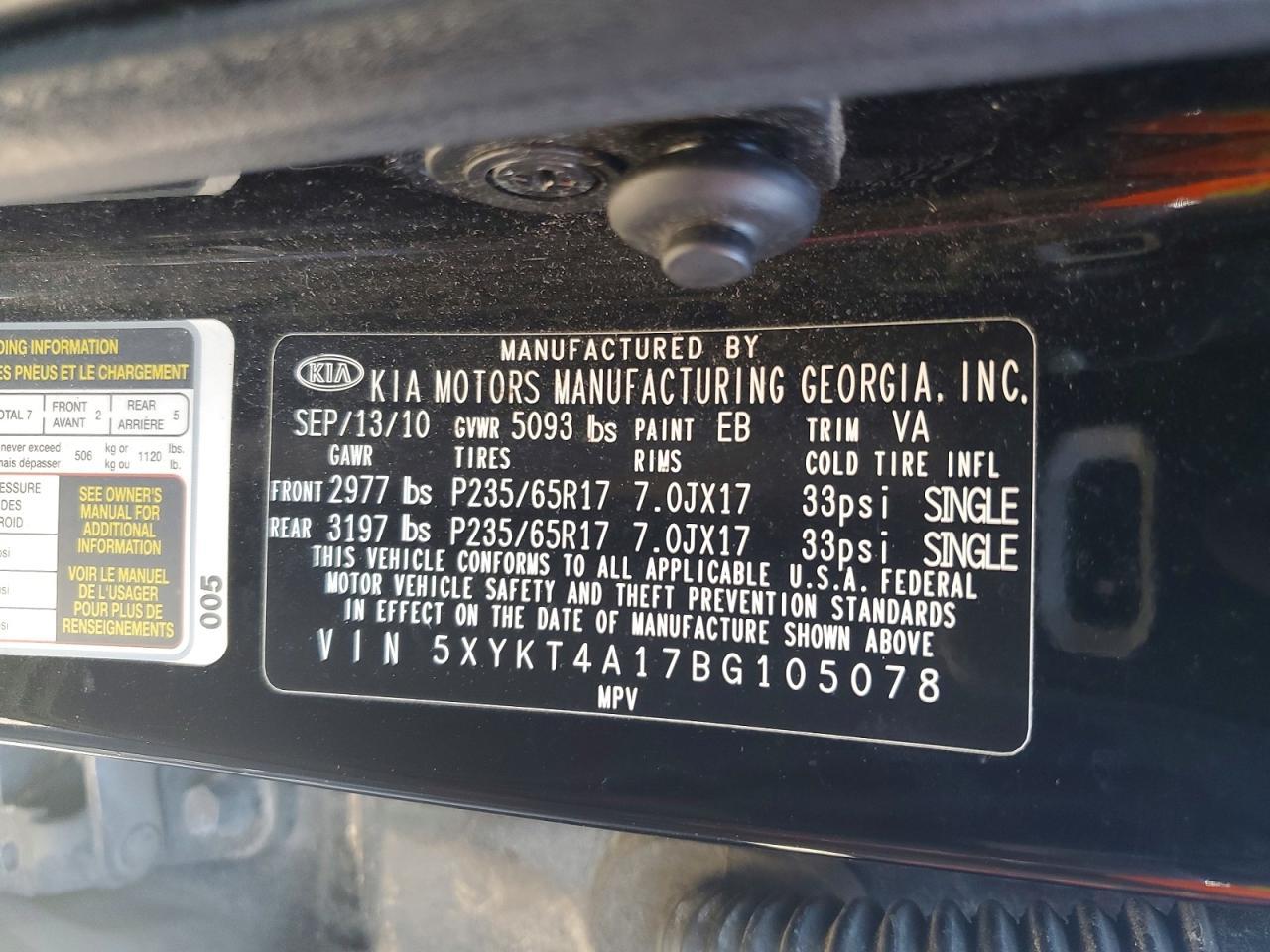 2011 KIA Sorento lx