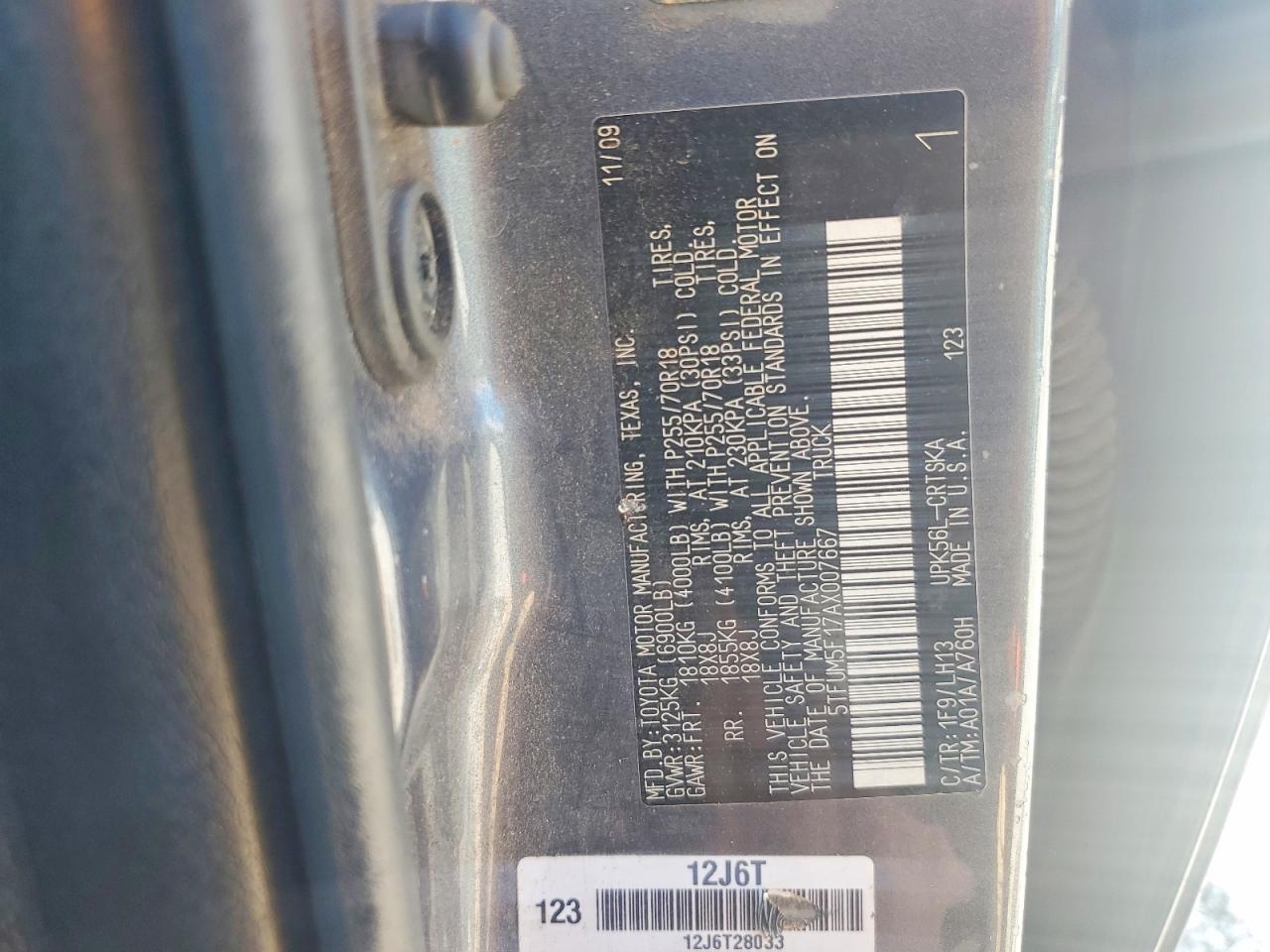 2010 Toyota Tundra Grade