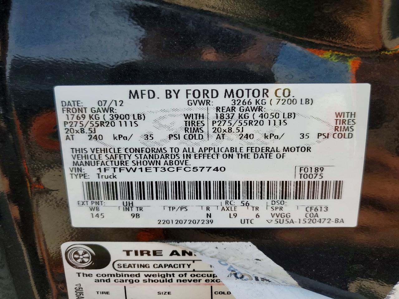 2012 Ford F150 Supercrew