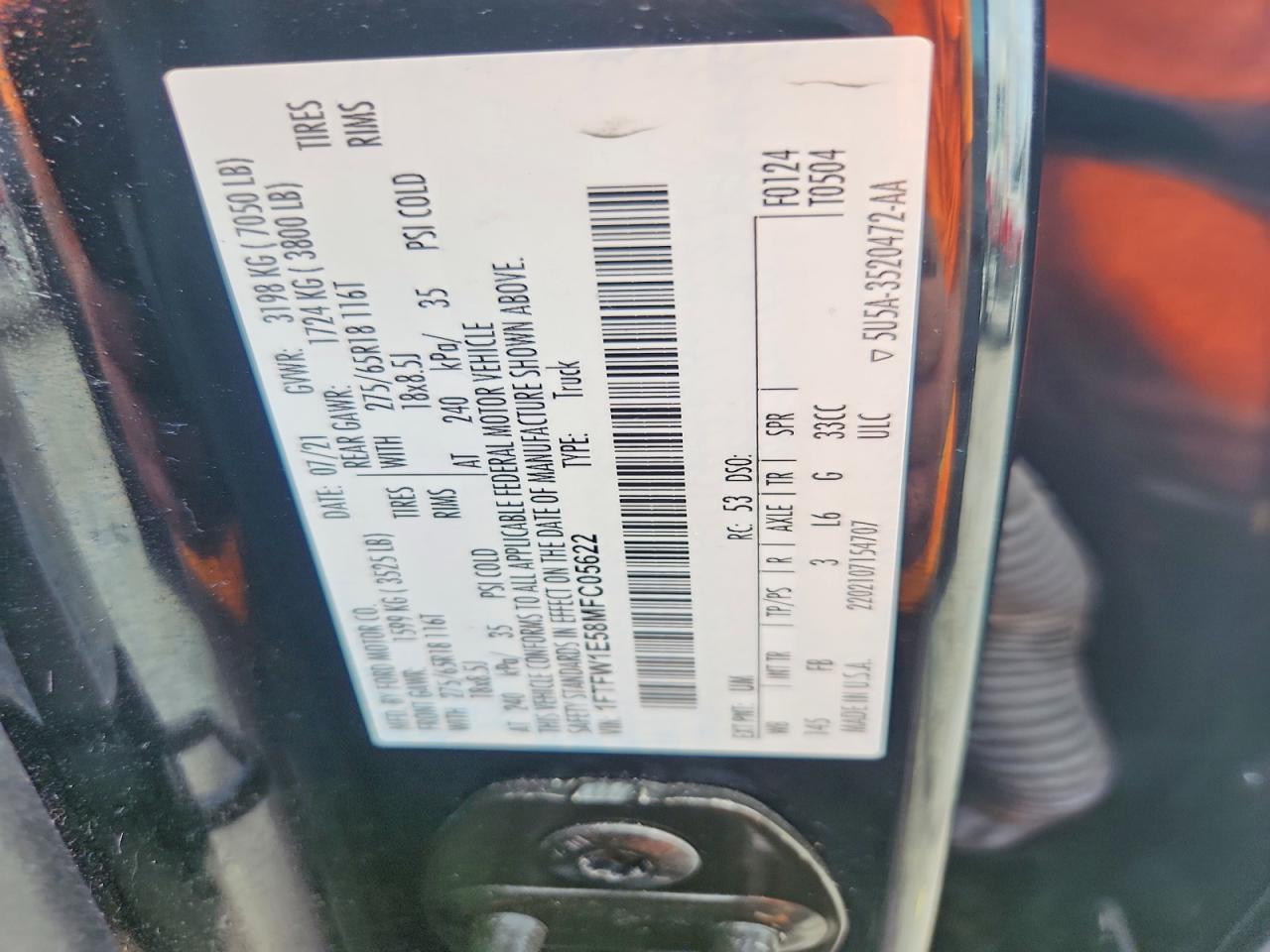 2021 Ford F150 Supercrew